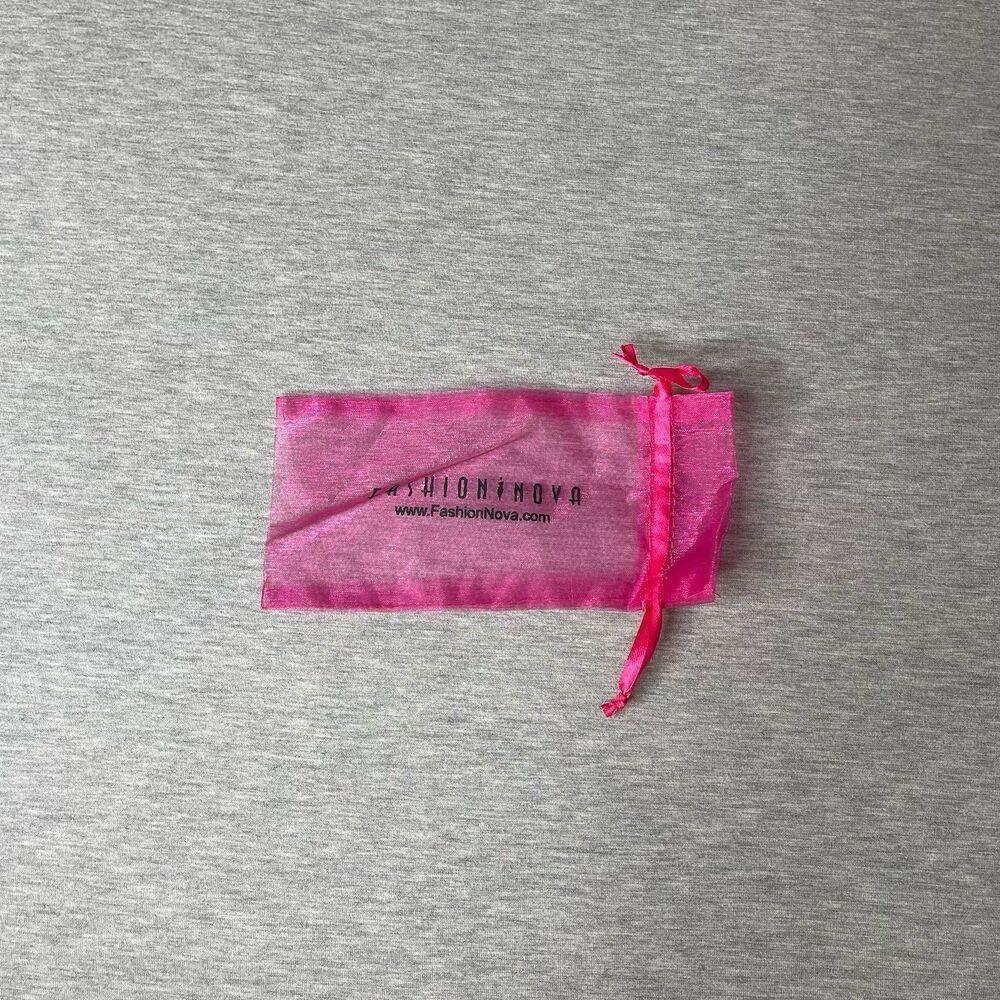 Fashion Nova Sheer Drawstring Gift Pouch Bag